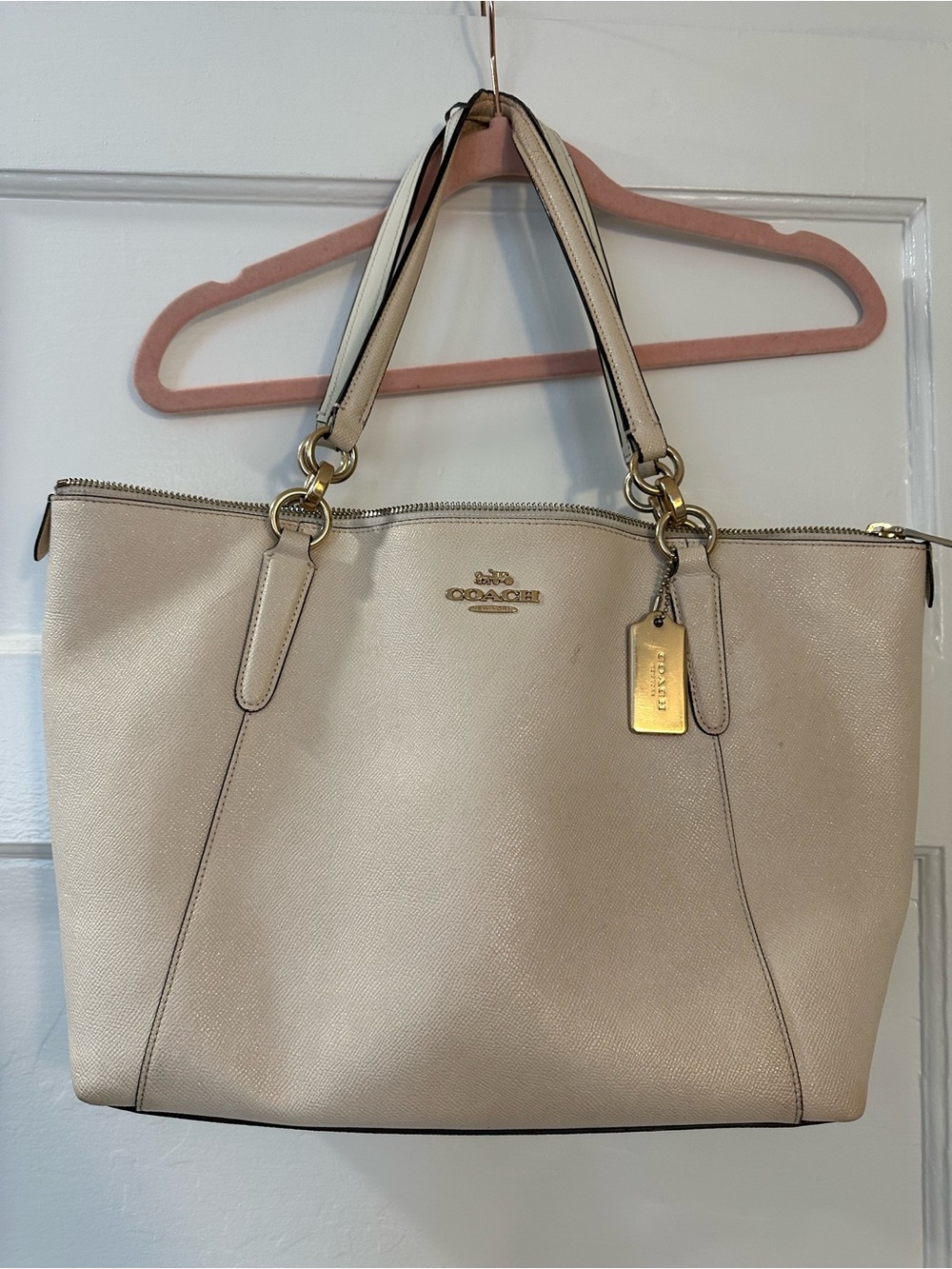 Coach Ava White Tote Shoulder Bag